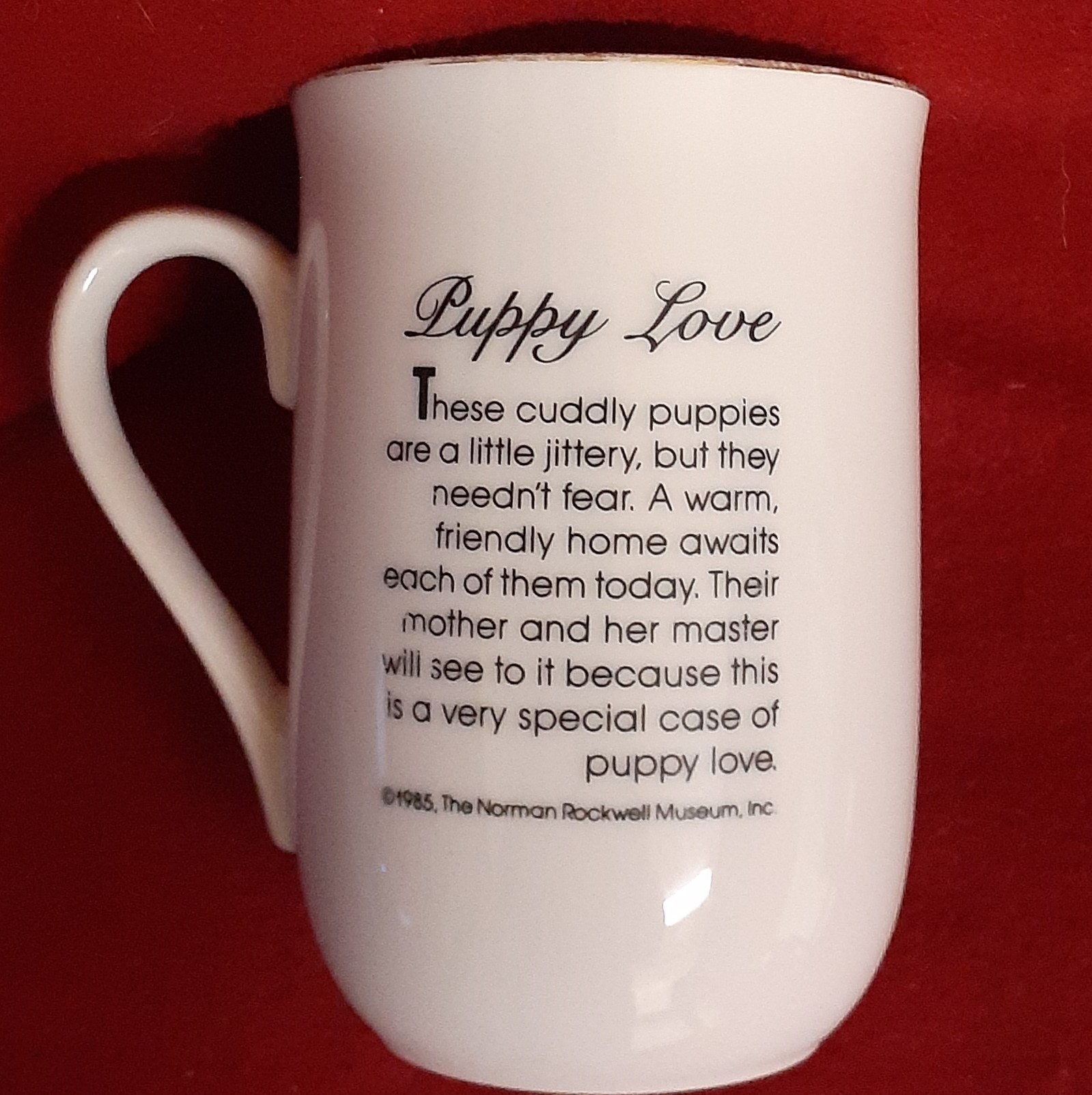 Norman Rockwell Puppy Love Porcelain Coffee/Tea Mug - Image 2