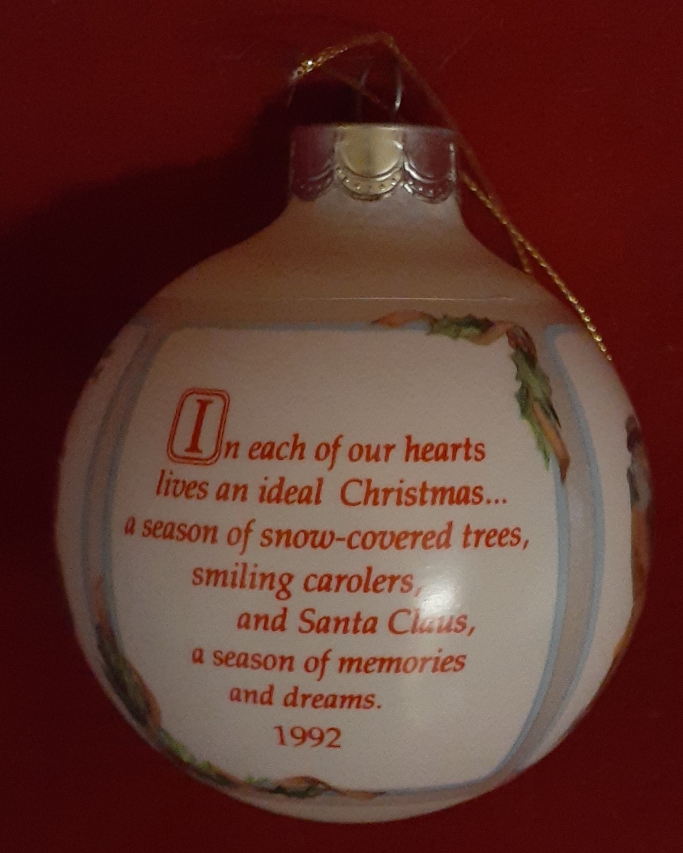 Hallmark 1992 Norman Rockwell Glass Christmas Ornament - Image 5