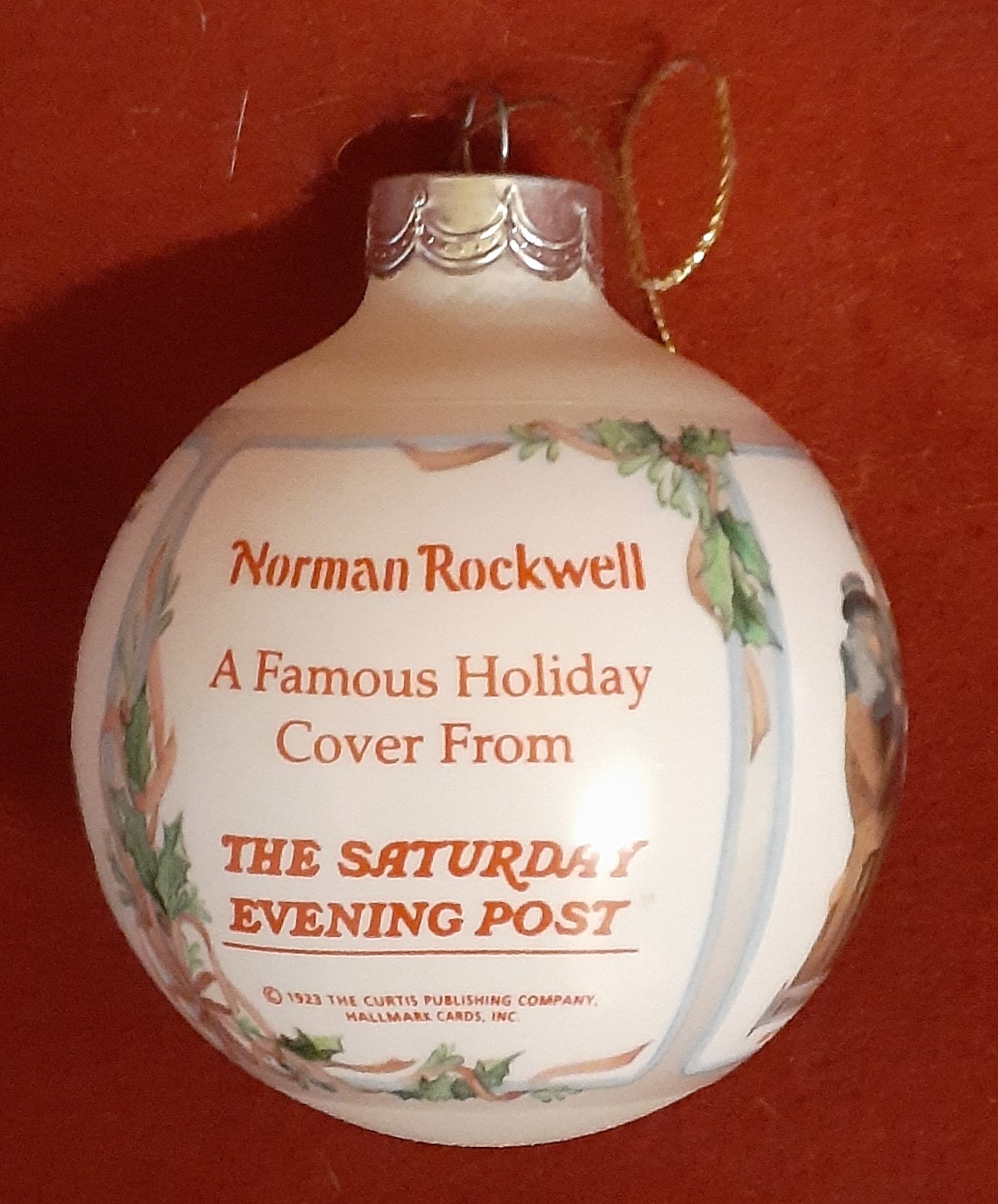 Hallmark 1992 Norman Rockwell Glass Christmas Ornament - Image 6
