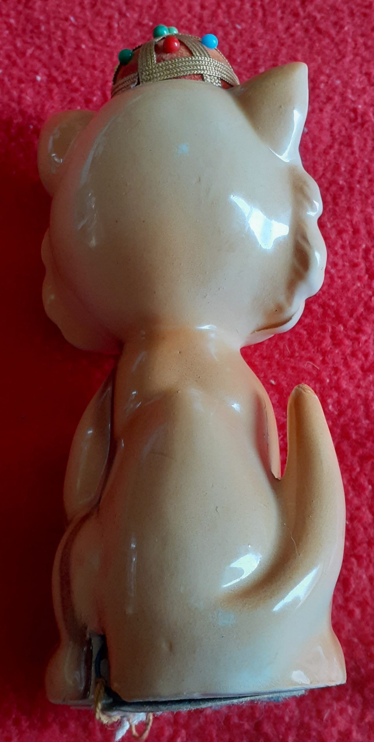 Vintage Ceramic Cat Sewing Caddy - Image 2