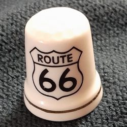 Route 66 Porcelain Thimble