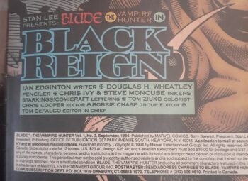 Marvel Comics Blade The Vampire Hunter 1994 - Image 6