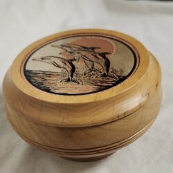 Dolphin Wooden Pill/Trinket Box With Lid
